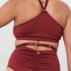 Hannah High Waist &#8211; Adjustable Cut Out Scrunch High Waist Bottom Recycled Burgundy