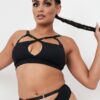 Hannah Low Waist &#8211; Adjustable Cut Out Low Waist Bottom Black