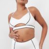 Missy Top &#8211; Piping Detail Cut Out Top Recycled White