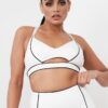 Missy Top &#8211; Piping Detail Cut Out Top Recycled White