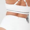 Missy High Waist &#8211; Piping Detail High Waist Recycled Bottom White