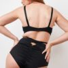 Bailey Bottom &#8211; Adjustable Cut Out High Waist Bottoms Recycled  Black