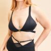 Follow Me Bra &#8211; Front Clasp Strappy Triangle Bra Black