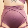 Iris High Waist &#8211; Cross Over High Waist Garter Shorts Recycled Elderberry