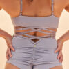 Willow Cross Over High Waist Bottom Grey