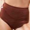 High Waist Bottom &#8211; Ribbed Scrunch Recycled Bottoms Choco