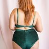 Lana High Waist Bottom &#8211; Velvet High Waist Bottoms Emerald