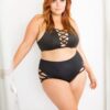 Alexi Top &#8211; Criss Cross High Neck Racerback Top Plus Size