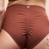 High Waist Bottom &#8211; Ribbed Scrunch Recycled Bottoms Choco