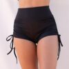 High Waist Drawstring Shorts &#8211; Scrunch Booty Shorts Recycled Plus Size