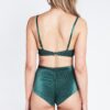 Lana Top &#8211; V-Neck Velvet Sports Bra Emerald