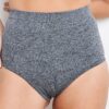 High Waist Bottom &#8211; Ribbed Scrunch Recycled Bottoms Grey