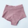 High Waist Shorts &#8211; Basic Scrunch Shorts Ribbed Blush Taupe