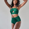 High Waist Shorts &#8211; Basic Scrunch Shorts Moss Green