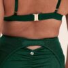 Cora High Waist &#8211; Mesh Cut Out Garter High Waist Bottom Recycled Moss Green