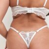 Evie G-String &#8211; Lace G-String Recycled White