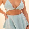 Free Flow Skort &#8211; High Waist Bottoms Crystal Blue