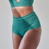 High Waist Basic Shorts &#8211; Scrunch Shorts Recycled Emerald