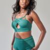 High Waist Basic Shorts &#8211; Scrunch Shorts Recycled Emerald