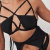 Lauren Bra &#8211; Strappy Cut Out Adjustable Bra Recycled Black