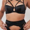 Letty Bra &#8211; Satin Strappy Criss Cross Underwire Bra