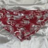 Red &#038; Silver Sparkly Hipster Shorts &#8211; Size XS