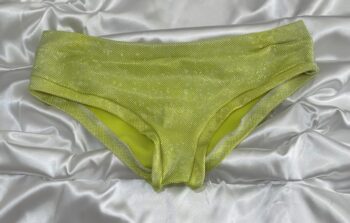 Yellow Sparkly Hipster Shorts - Size S