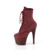 ADORE-1020RM Burgundy Faux Suede-Rhinestones Mesh/Burgundy Mat