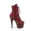 ADORE-1020RM Burgundy Faux Suede-Rhinestones Mesh/Burgundy Mat