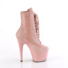 ADORE-1020RM Salmon Pink Faux Suede-Rhinestones Mesh/B.Pink M.