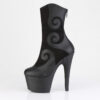 ADORE-1034 Black Faux Suede-Faux Leather/Black Matte