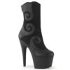 ADORE-1034 Black Faux Suede-Faux Leather/Black Matte