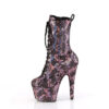 ADORE-1040SPF Baby Pink Metallic Holo Snake Print Fabric