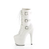 ADORE-1043 White Faux Leather/Matching