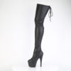 ADORE-3850 Black Stretch  Faux Leather/Black Matte