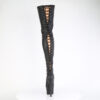 ADORE-3850 Black Stretch  Faux Leather/Black Matte