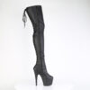 ADORE-3850 Black Stretch  Faux Leather/Black Matte