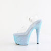 ADORE-708LG Clear/Baby Blue Glitter