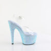 ADORE-708LG Clear/Baby Blue Glitter