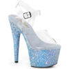 ADORE-708LG Clear/Baby Blue Glitter