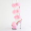 ADORE-728F Clear-Baby Pink Fur/M