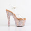 BEJEWELED-708MS Clear/Rose Gold Multi Rhinestones