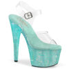 BEJEWELED-708RRS Clear/Aqua Rhinestones