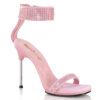 CHIC-40 Baby Pink Faux Leather-Rhinestones/Baby Pink