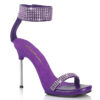 CHIC-40 Purple Faux Leather-Rhinestones/Purple