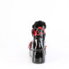 CUBBY-57 Black Patent-Red PVC