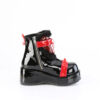 CUBBY-57 Black Patent-Red PVC