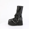 DAMNED-120 Black Vegan Leather-Patent