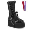 DAMNED-120 Black Vegan Leather-Patent