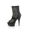 DELIGHT-1006 Black Faux Leather-Mesh/Black Matte